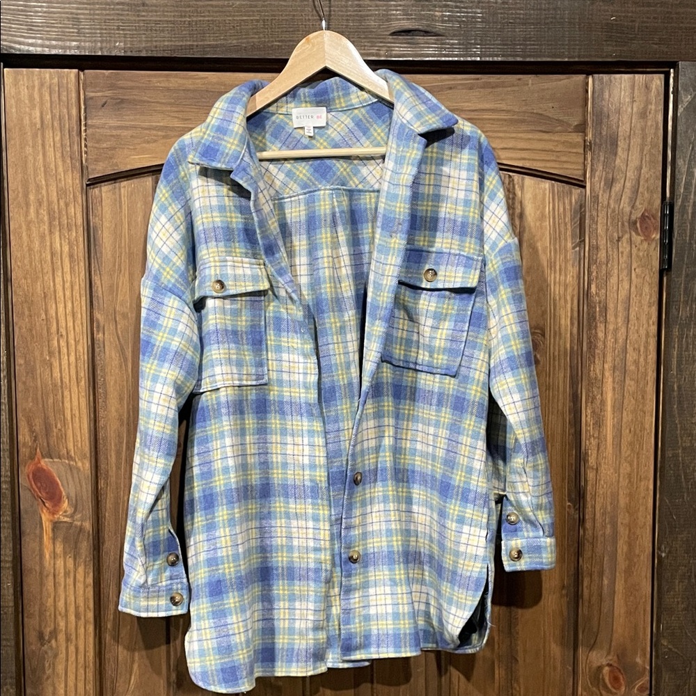 Better Be Blue and Yellow Plaid Jacket